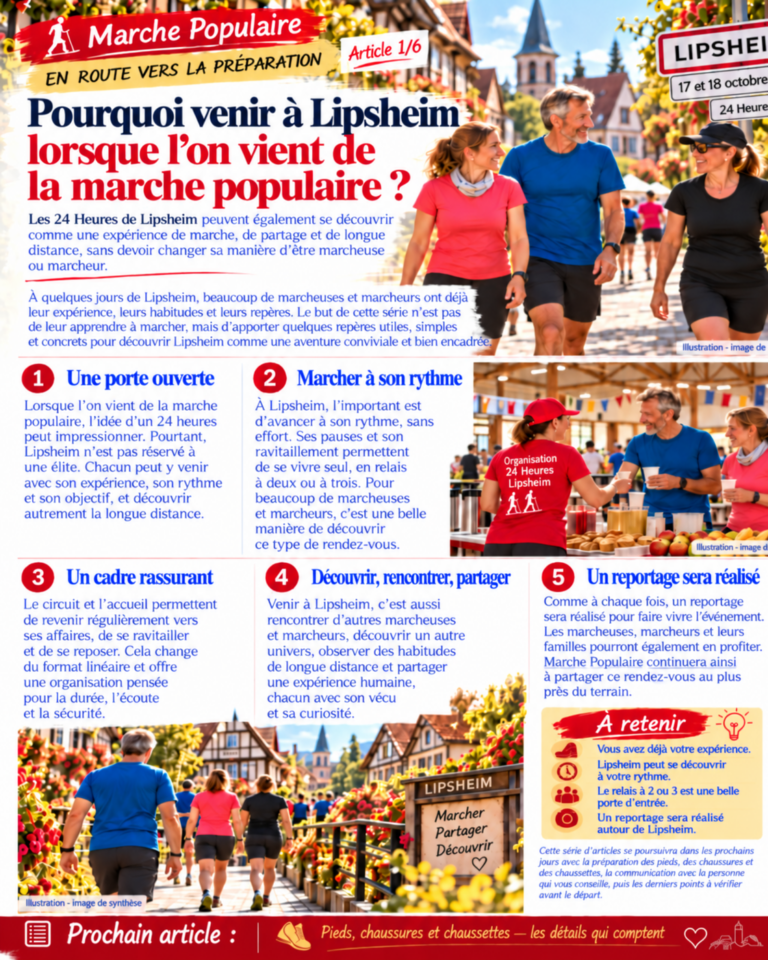 Pourquoi venir à Lipsheim lorsque l’on vient de la marche populaire ?